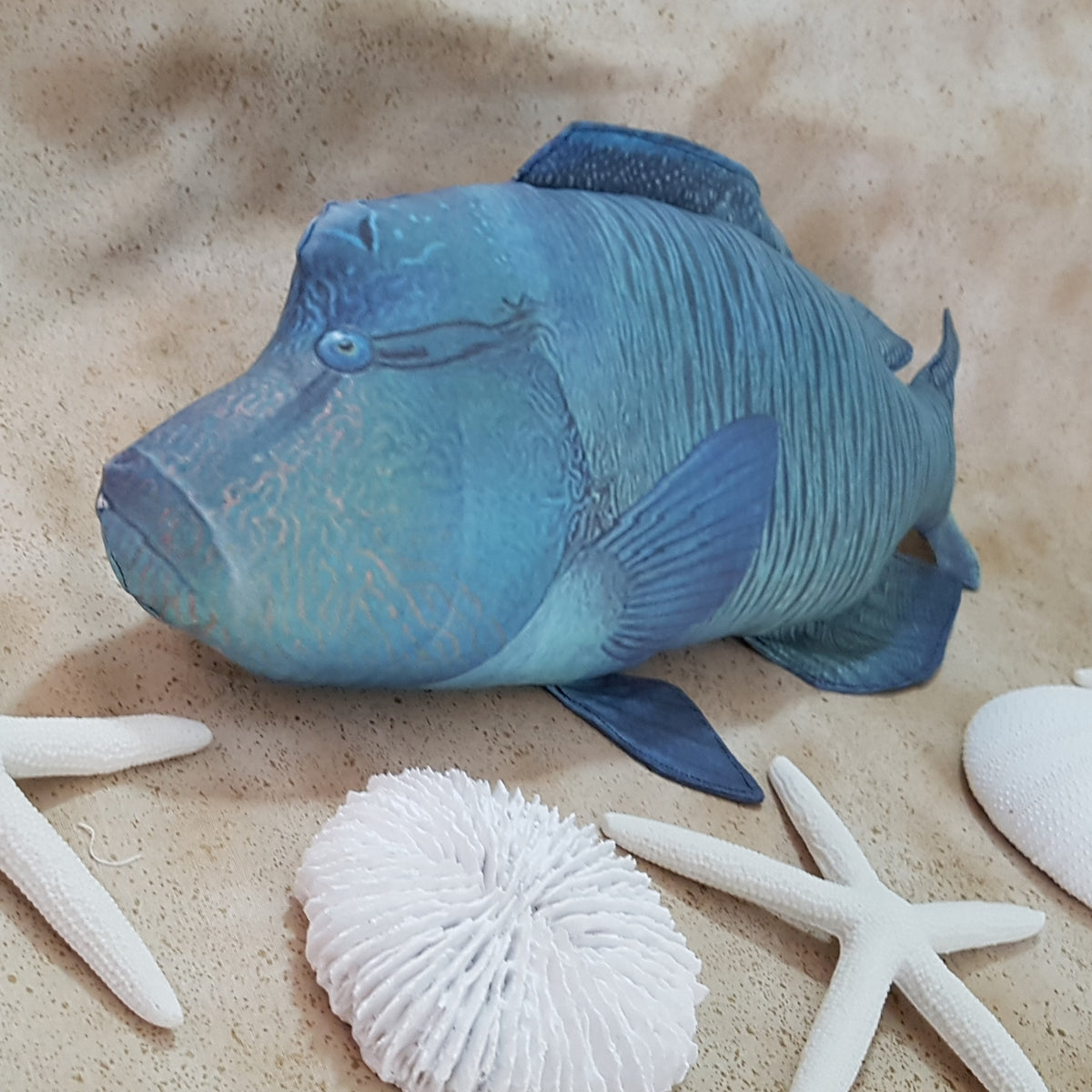 Fish, Green Humphead Wrasse, Museum Quality, Hand Painted, Rubber Fish,  Realistic Toy Figure, Model, Replica, Kids, Educational, Gift, 7 CH372  BB140 